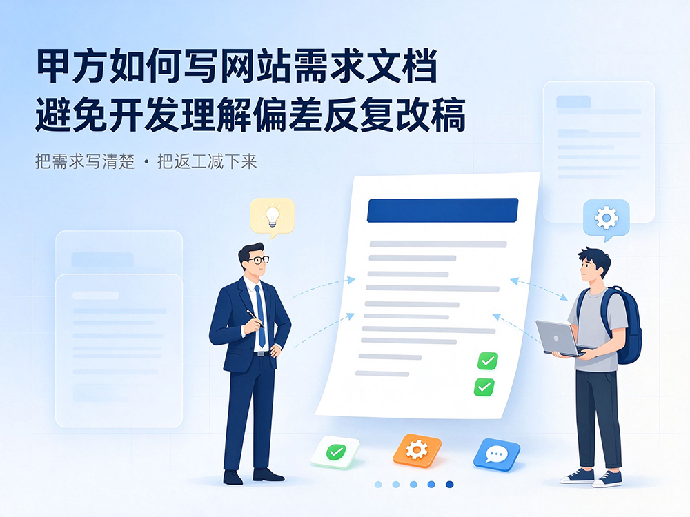 甲方如何写网站需求文档，避免开发理解偏差反复改稿