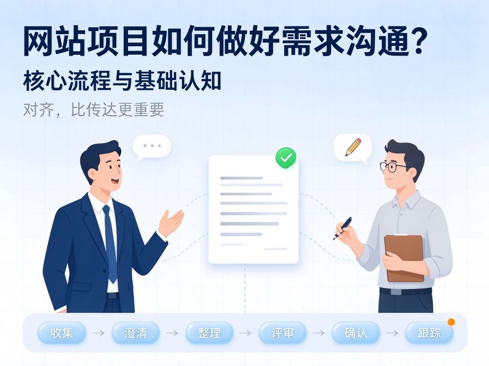 网站项目如何做好需求沟通？核心流程与基础认知